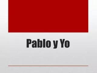 pablo y yo