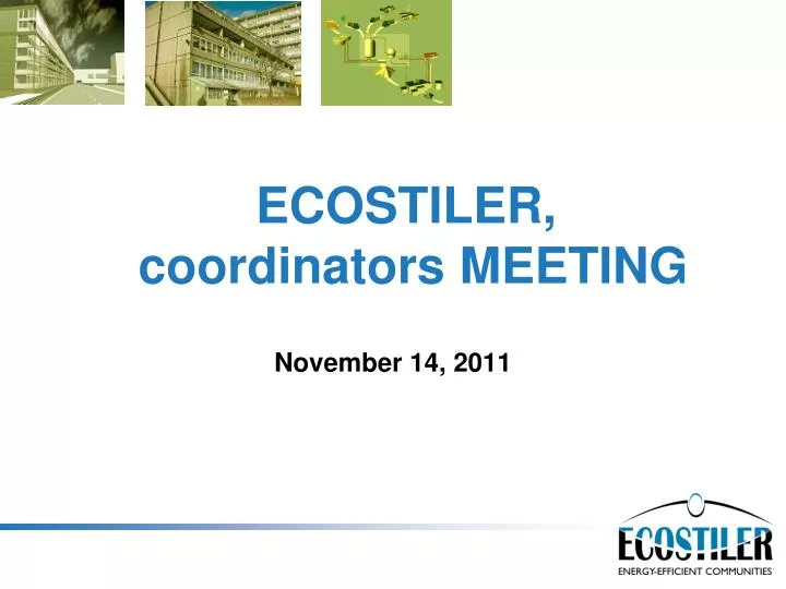 ecostiler coordinators meeting