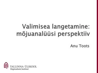 valimisea langetamine m juanal si perspektiiv