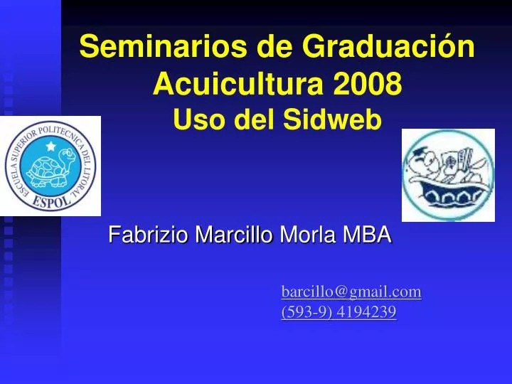 seminarios de graduaci n acuicultura 2008 uso del sidweb