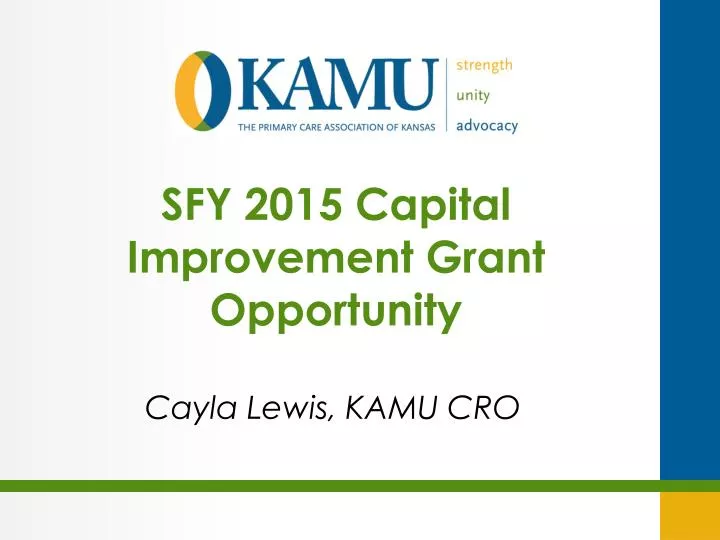 sfy 2015 capital improvement grant opportunity