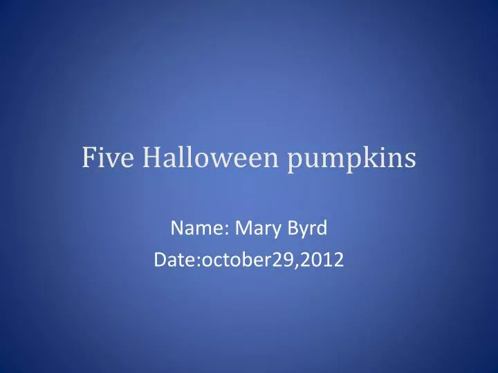 five halloween pumpkins