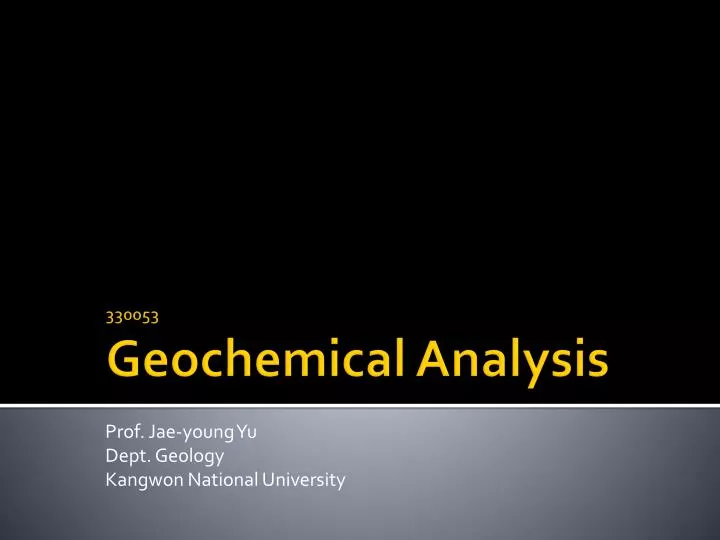prof jae young yu dept geology kangwon national university