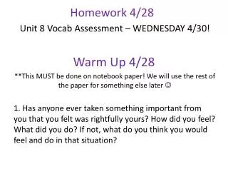 Homework 4/28