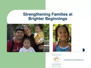 Strengthening Families at Brighter Beginnings