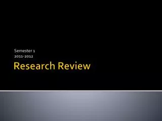 Research Review