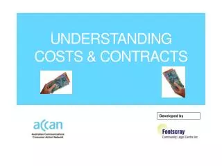 UNDERSTANDING COSTS &amp; CONTRACTS