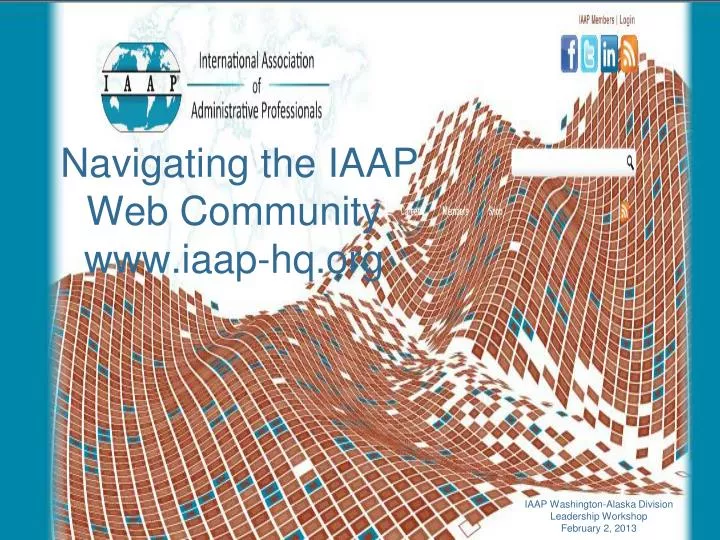 navigating the iaap web community www iaap hq org