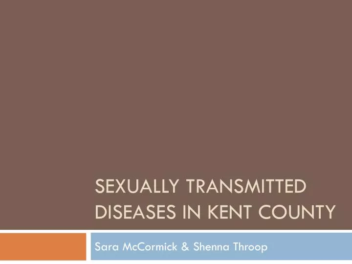 sexually transmitted diseases in kent county