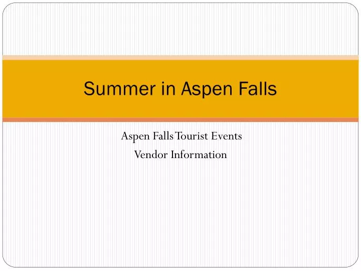 summer in aspen falls