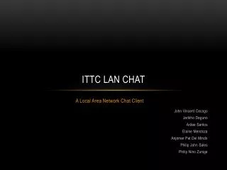 ITTC lan chat