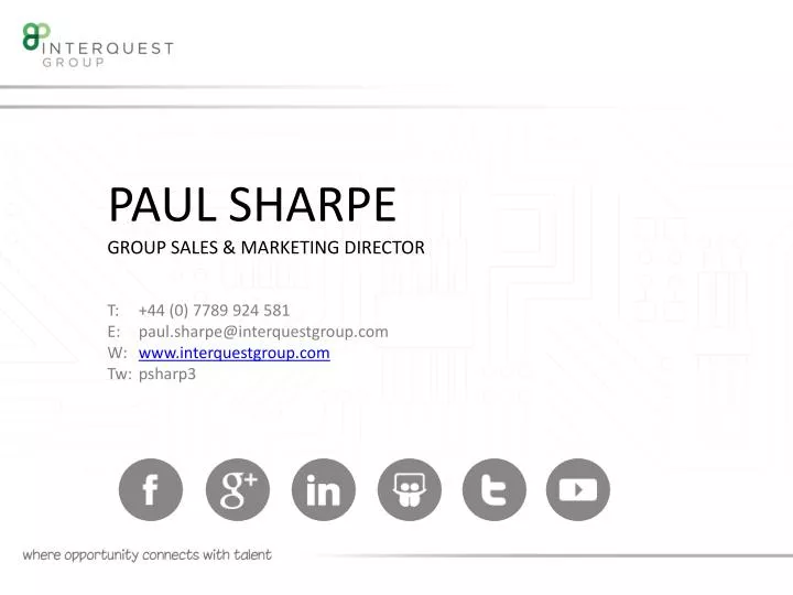 paul sharpe group sales marketing director