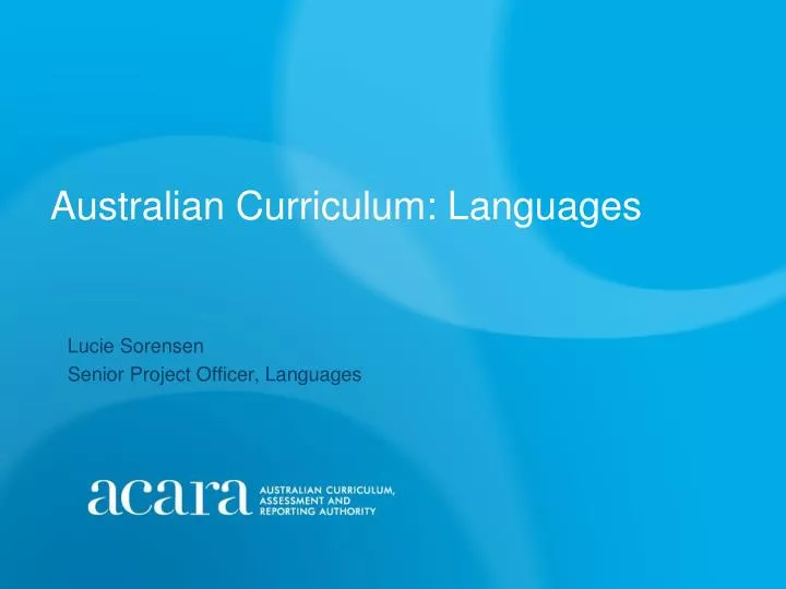 australian curriculum languages