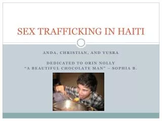 SEX TRAFFICKING IN HAITI