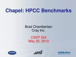 Chapel: HPCC Benchmarks