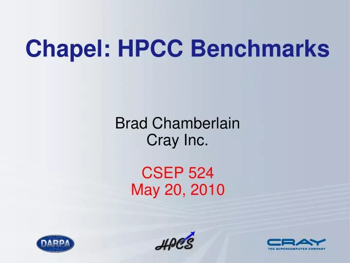 chapel hpcc benchmarks