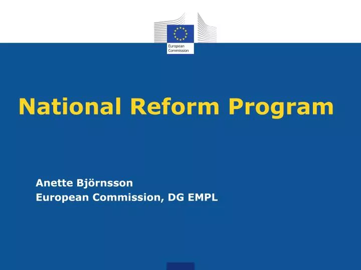 national reform program