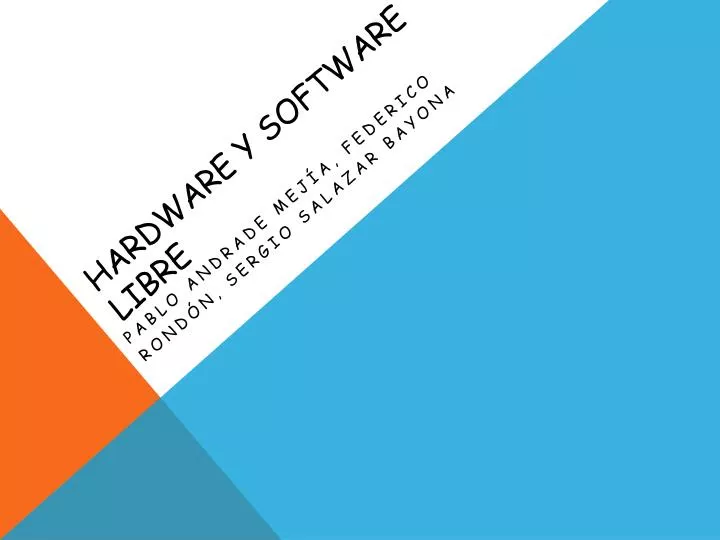 hardware y software libre