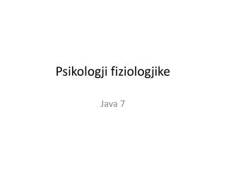 psikologji fiziologjike