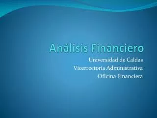 an lisis financiero
