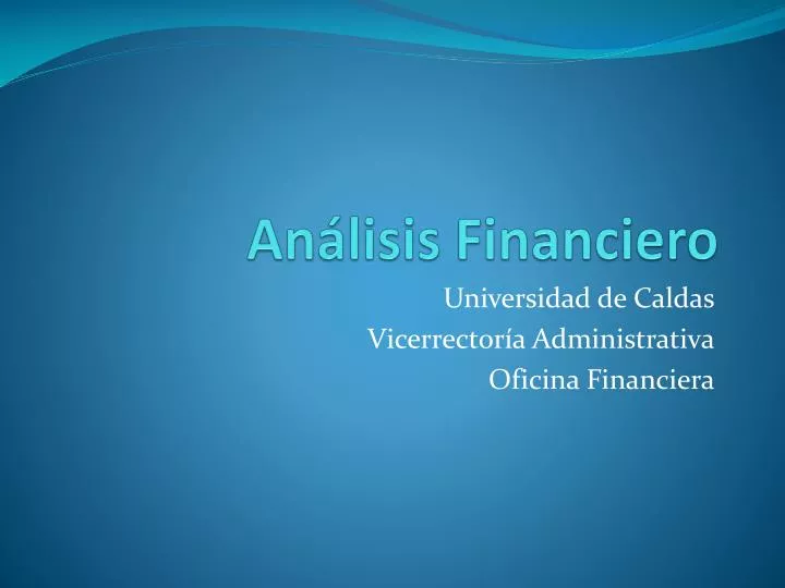 an lisis financiero