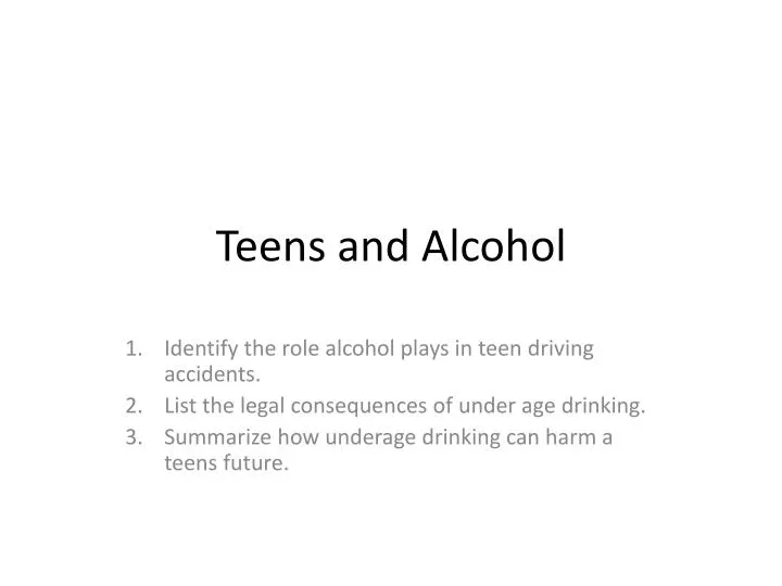 teens and alcohol