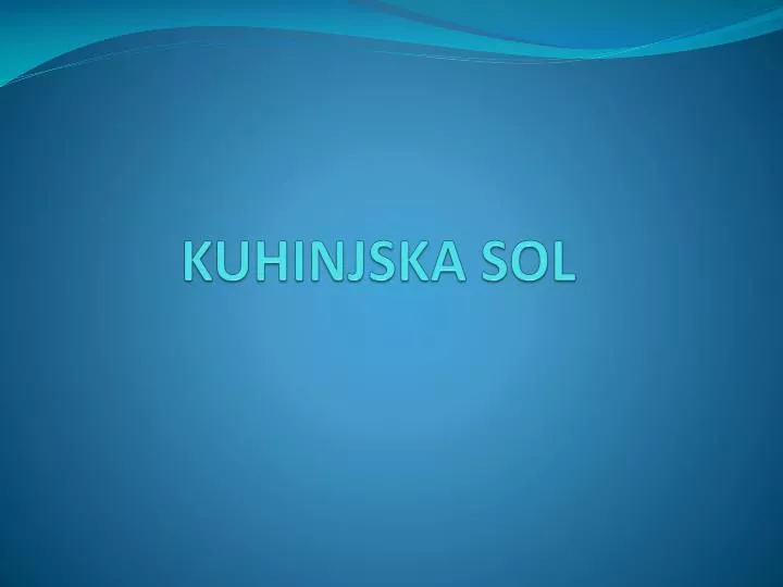 kuhinjska sol