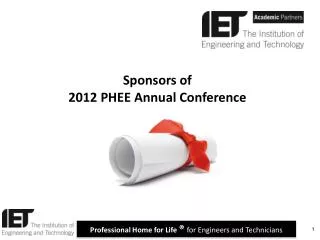 Sponsors of 2012 PHEE Annual Conference