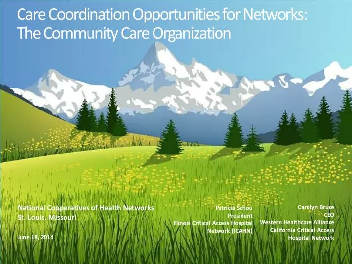 care coordination opportunities for networks the community care organization