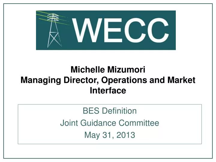 michelle mizumori managing director operations and market interface