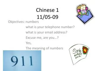 Chinese 1 11/05-09