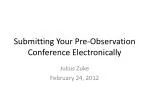 Submitting Your Pre-Observation Conference Electronically - slide 1