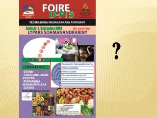 VAROTRA FAMPIRATIANA KARAKARAIN’ NY DAPARTEMANTA FI.PI.KRI F.M.C
