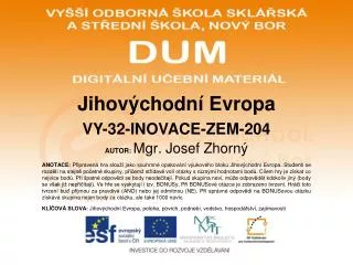 jihov chodn evropa