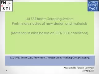 LIU SPS Beam Scraping System Preliminary studies of new design and materials