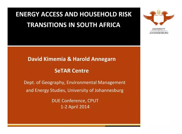 energy access and household risk transitions in south africa