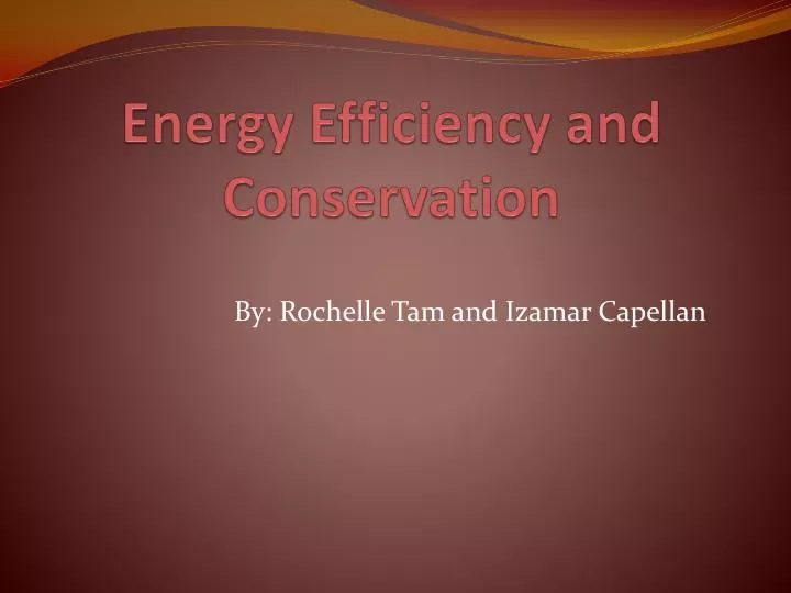 energy efficiency and conservation