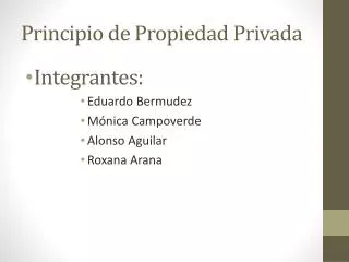 principio de propiedad privada