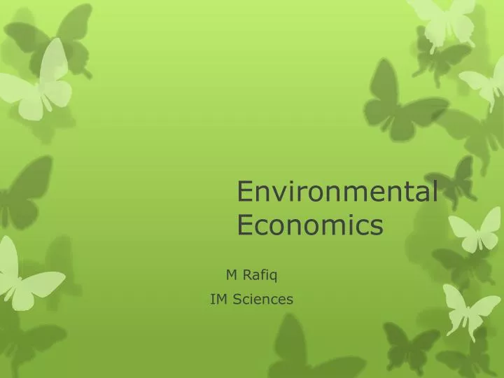 environmental economics