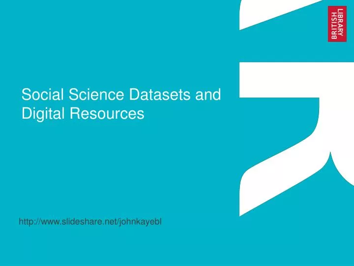 social science datasets and digital resources