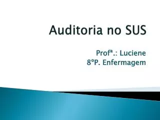 auditoria no sus
