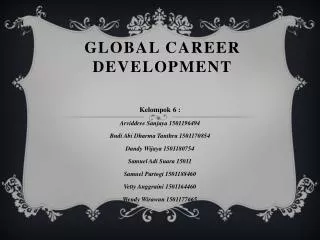 global career development