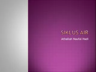 siklus air