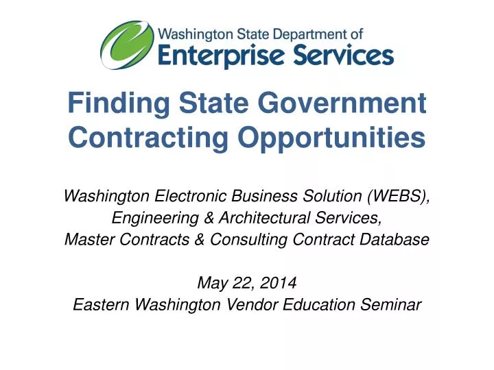 finding state government contracting opportunities
