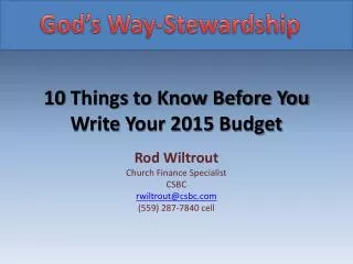 10 Things to Know Before You Write Your 2015 Budget