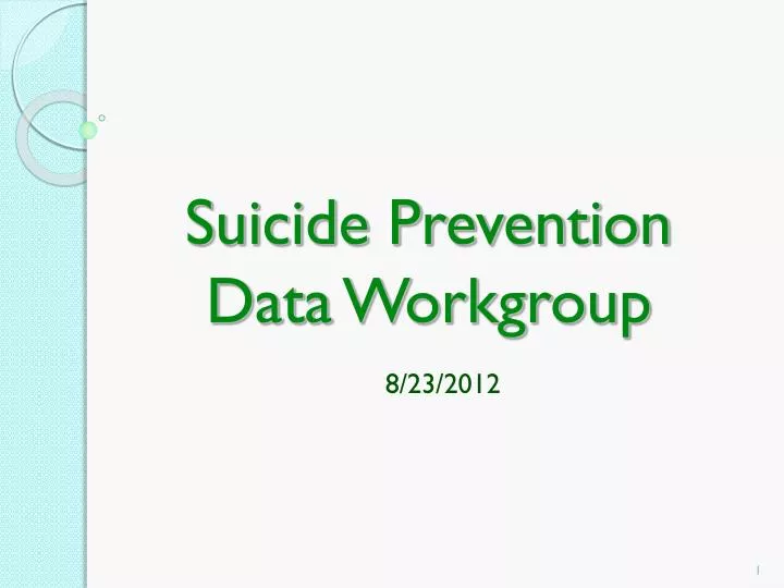 suicide prevention data workgroup