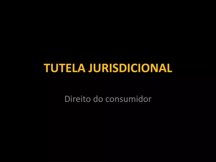 tutela jurisdicional