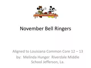 November Bell Ringers