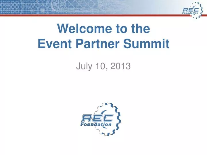 welcome to the event partner summit