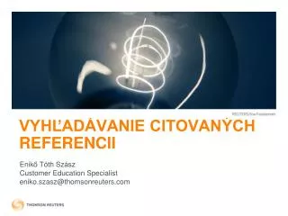 vyh ad vanie citovan ch referencii